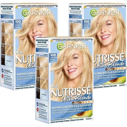 Краска для волос Nutrisse Permanent Care с питательными фруктовыми маслами 100 Extra Light Natural Blonde Summer Blonde 1 шт., Garnier
Краска для волос Nutrisse Permanent Care с питательными фруктовыми маслами 100 Extra Light Natural Blonde Summer Blonde 1 шт., Garnier
