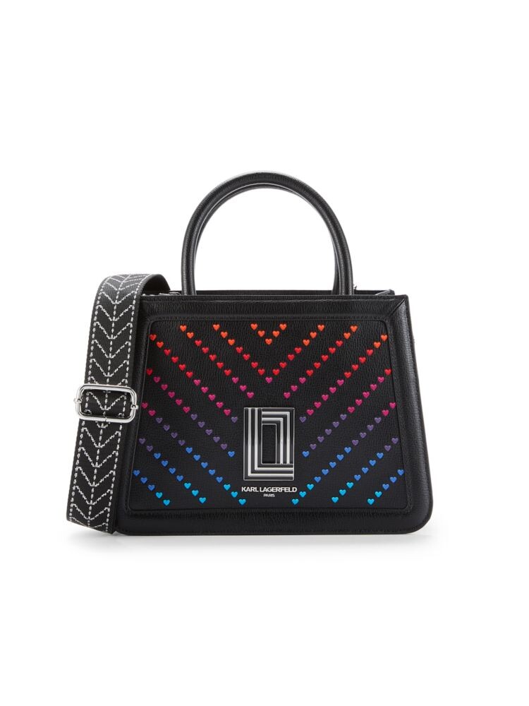 Кожаная сумка с вышивкой и верхней ручкой Karl Lagerfeld Paris, цвет Black Ombre
Кожаная сумка с вышивкой и верхней ручкой Karl Lagerfeld Paris, цвет Black Ombre