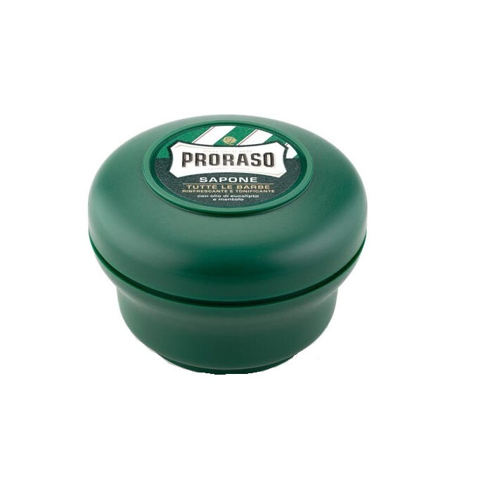 Proraso Освежающее мыло для бритья Sapone в тигле с маслом эвкалипта и ментолом 150мл
Proraso Освежающее мыло для бритья Sapone в тигле с маслом эвкалипта и ментолом 150мл