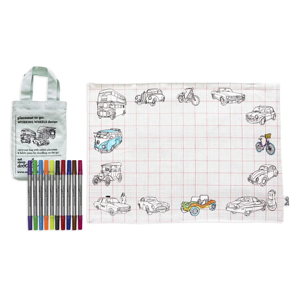 Eatsleepdoodle комплект: коврик на стол для покраски автомобилей 1 шт + маркеры 10 шт.
Eatsleepdoodle комплект: коврик на стол для покраски автомобилей 1 шт + маркеры 10 шт.