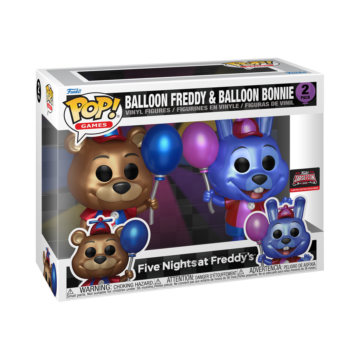 Funko POP! Игры, коллекционная фигурка, ФНАФ, Воздушный шар Бонни и Фредди, 2шт.
Funko POP! Игры, коллекционная фигурка, ФНАФ, Воздушный шар Бонни и Фредди, 2шт.