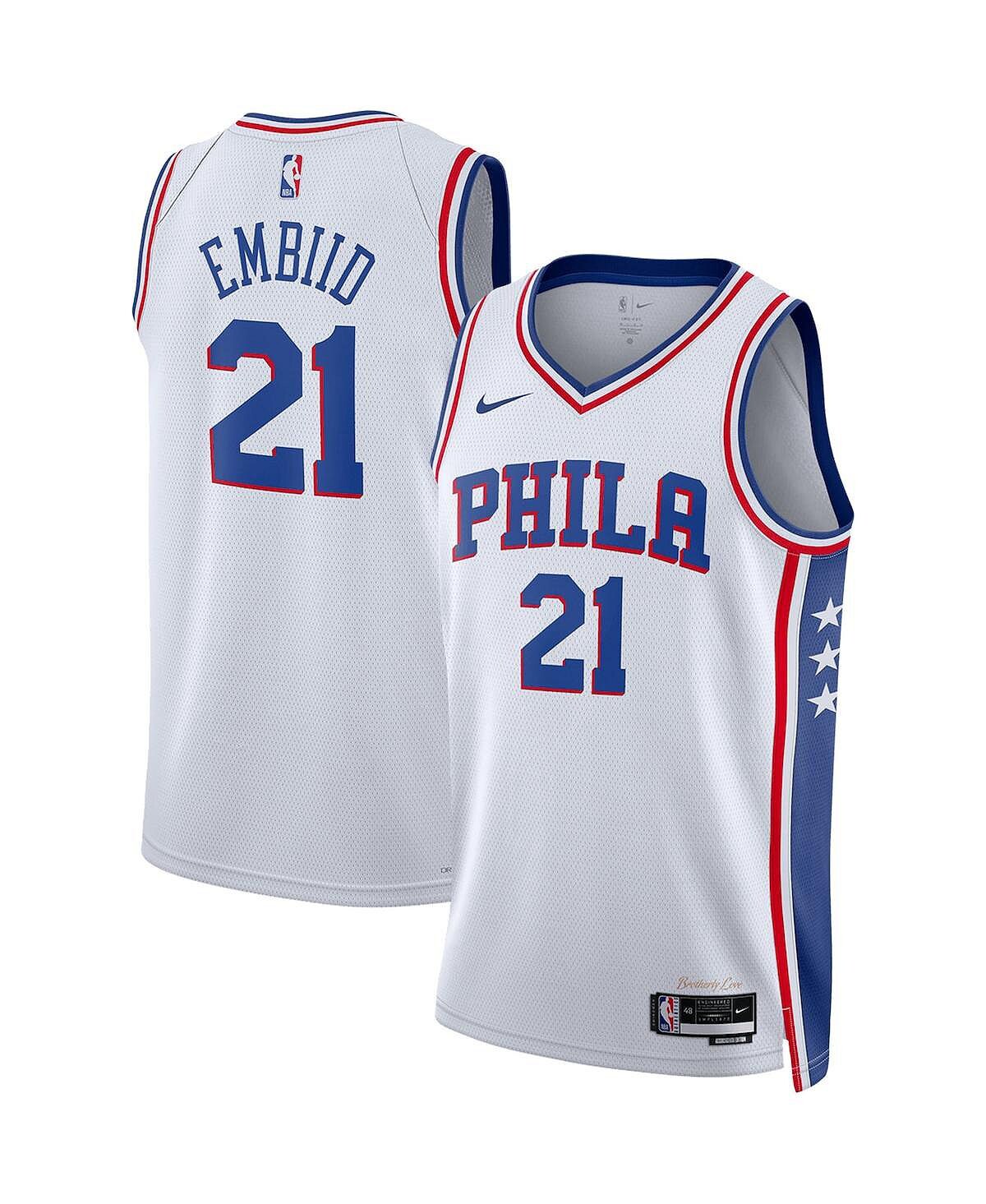 Мужская и женская футболка joel embiid white philadelphia 76ers 2022/23 swingman - издание association Nike, белый
Мужская и женская футболка joel embiid white philadelphia 76ers 2022/23 swingman - издание association Nike, белый