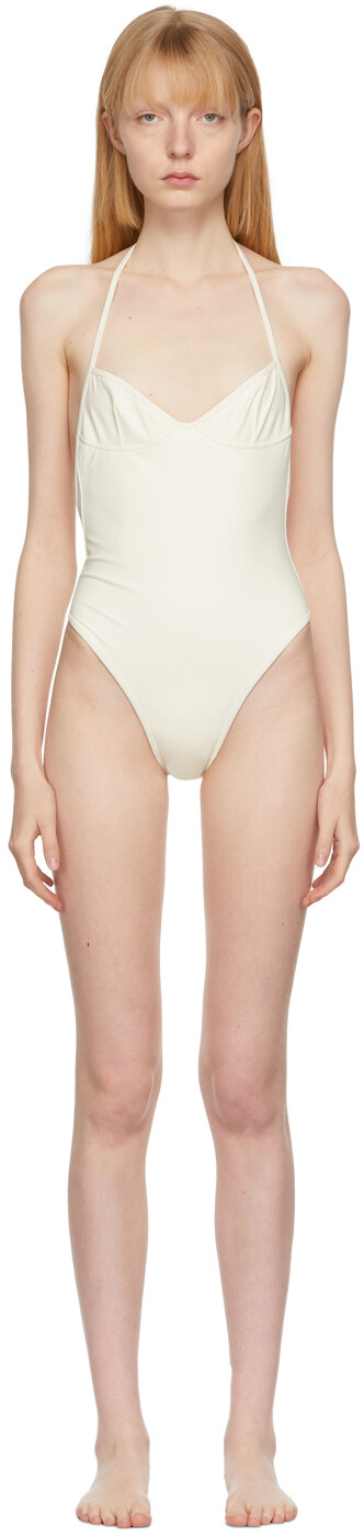 Эксклюзивный цельный купальник SSENSE Off-White с открытой спиной и бисером softandwet
Эксклюзивный цельный купальник SSENSE Off-White с открытой спиной и бисером softandwet