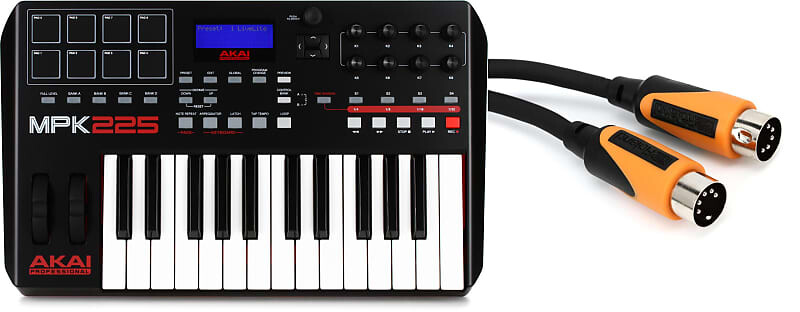 Комплект 25-клавишного контроллера клавиатуры Akai Professional MPK225 с MIDI-кабелем Roland RMIDI-B5 Black Series - 5 футов Akai Professional + Roland MPK225=1 RMIDI-B5=1
Комплект 25-клавишного контроллера клавиатуры Akai Professional MPK225 с MIDI-кабелем Roland RMIDI-B5 Black Series - 5 футов Akai Professional + Roland MPK225=1 RMIDI-B5=1