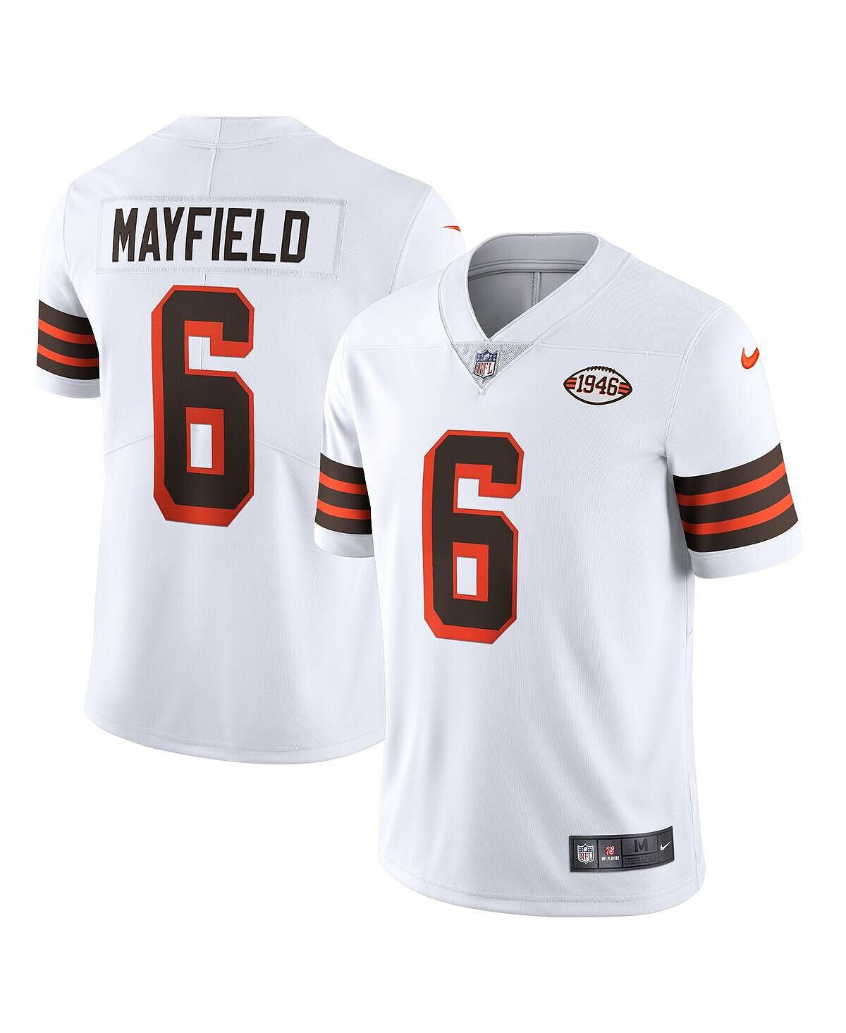 Мужская футболка baker mayfield white cleveland browns 1946 collection alternate vapor limited jersey Nike, белый
Мужская футболка baker mayfield white cleveland browns 1946 collection alternate vapor limited jersey Nike, белый