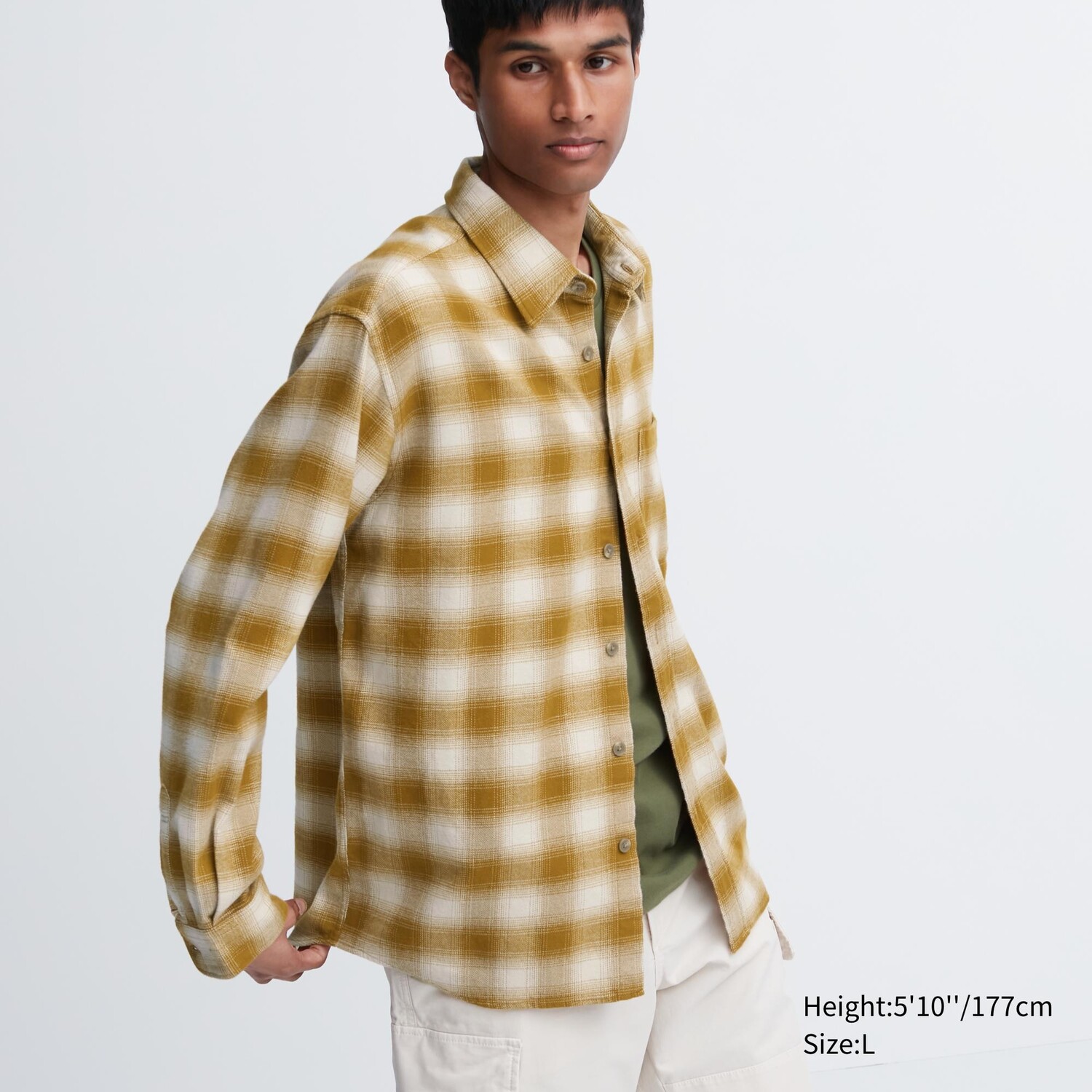Фланелевая рубашка с длинным рукавом (в клетку – обычный воротник) UNIQLO, желтый
Фланелевая рубашка с длинным рукавом (в клетку – обычный воротник) UNIQLO, желтый
