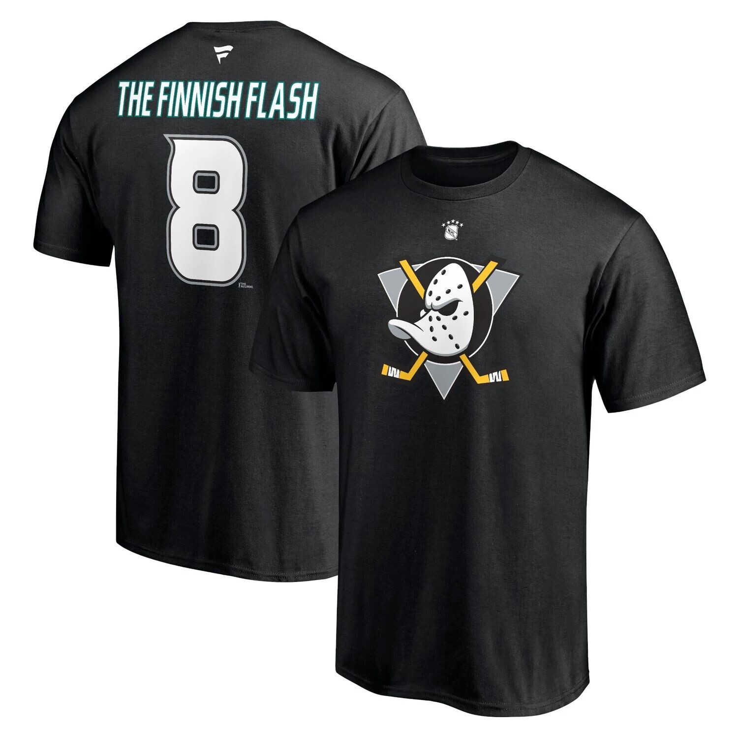 Мужская футболка Fanatics с логотипом Teemu Selanne Black Anaheim Ducks, аутентичная футболка с именем и номером игрока в отставке
Мужская футболка Fanatics с логотипом Teemu Selanne Black Anaheim Ducks, аутентичная футболка с именем и номером игрока в отставке