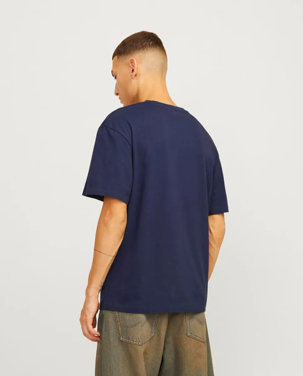 Мужская футболка с короткими рукавами, круглым вырезом и принтом спереди Jack & Jones, синий
Мужская футболка с короткими рукавами, круглым вырезом и принтом спереди Jack & Jones, синий