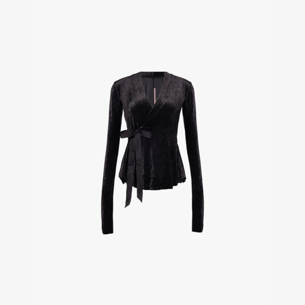Топ Giacca hollywood с запахом спереди и велюром Rick Owens Lillies, черный
Топ Giacca hollywood с запахом спереди и велюром Rick Owens Lillies, черный