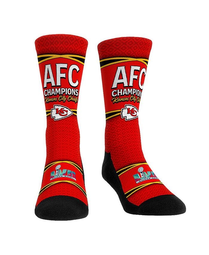 Мужские и женские носки Носки с волнистыми полосками Kansas City Chiefs 2022 AFC Champions Rock 'Em, красный
Мужские и женские носки Носки с волнистыми полосками Kansas City Chiefs 2022 AFC Champions Rock 'Em, красный