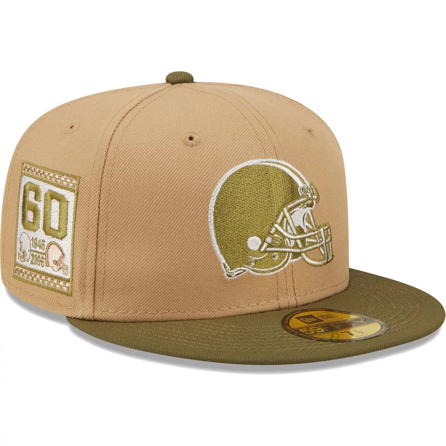 Мужская шляпа New Era Tan/Olive Cleveland Browns 60th Anniversary Saguaro 59FIFTY
Мужская шляпа New Era Tan/Olive Cleveland Browns 60th Anniversary Saguaro 59FIFTY