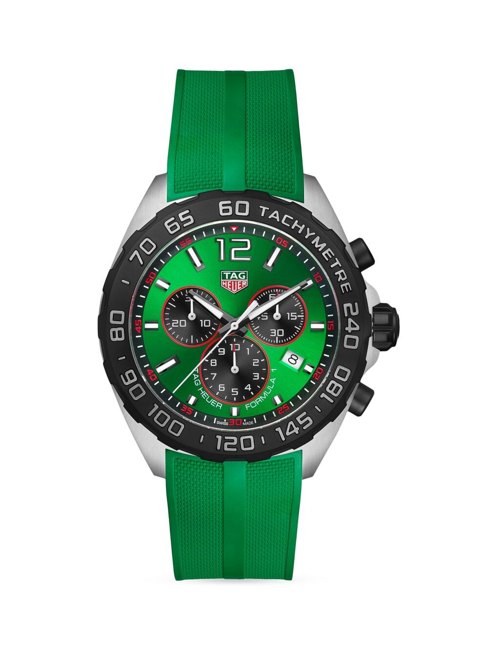 Часы с хронографом Formula One из нержавеющей стали и каучука TAG Heuer, зеленый
Часы с хронографом Formula One из нержавеющей стали и каучука TAG Heuer, зеленый
