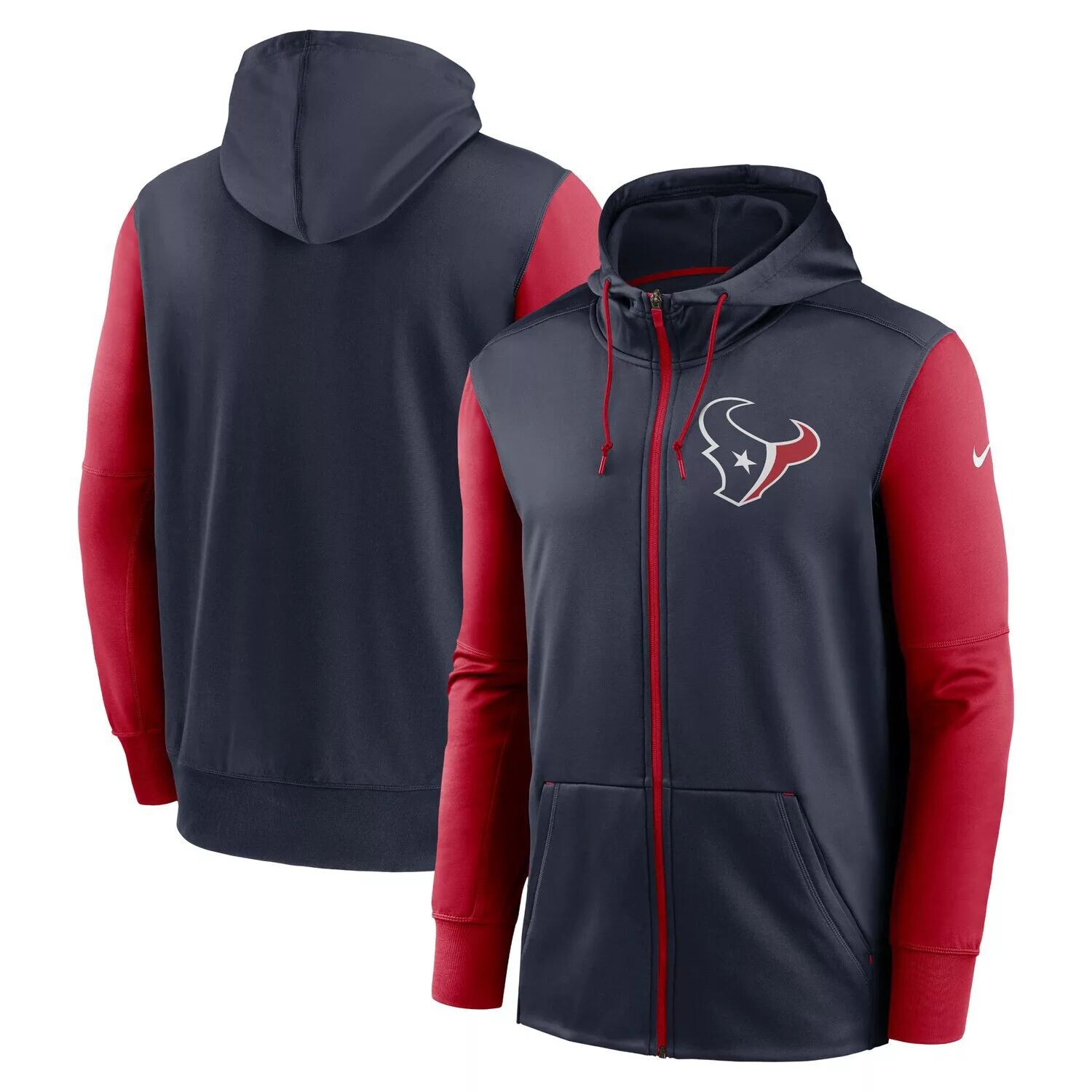 Мужская темно-синяя толстовка с молнией во всю длину Houston Texans Performance Nike, Синий
Мужская темно-синяя толстовка с молнией во всю длину Houston Texans Performance Nike, Синий