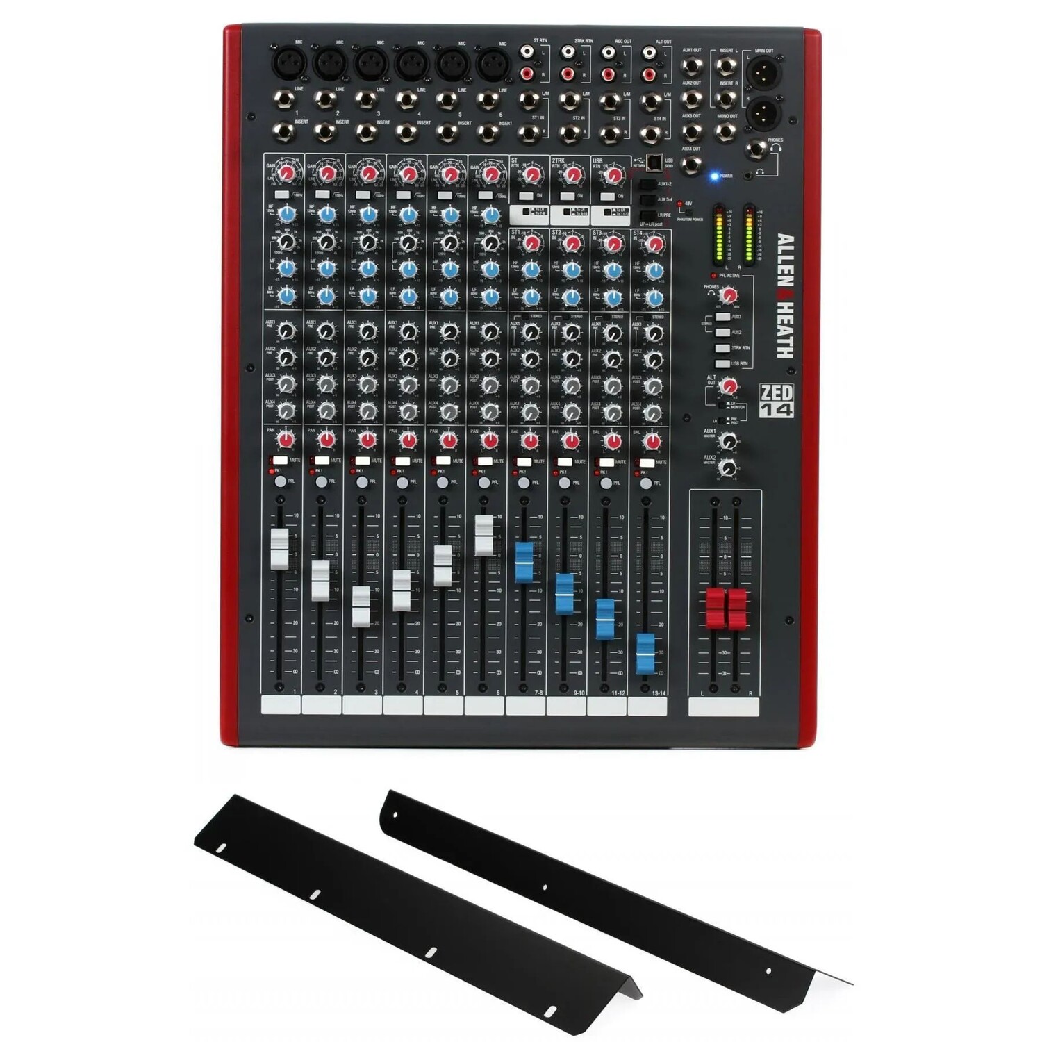 Allen & Heath ZED-14 12-канальный микшер/аудиоинтерфейс USB с комплектом для монтажа в стойку
Allen & Heath ZED-14 12-канальный микшер/аудиоинтерфейс USB с комплектом для монтажа в стойку