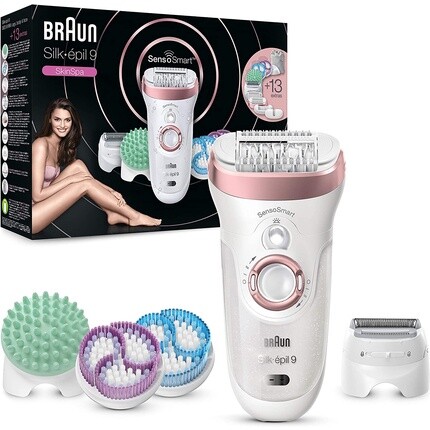 Silk-Pil 9 Beauty-Set для женщин. Набор для удаления волос с бритвой, пилингом, массажными насадками и сумочкой — набор Skinspa 9-990 Rose/Gold, Braun
Silk-Pil 9 Beauty-Set для женщин. Набор для удаления волос с бритвой, пилингом, массажными насадками и сумочкой — набор Skinspa 9-990 Rose/Gold, Braun