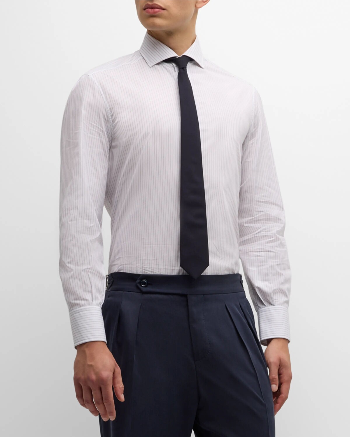 Мужская оксфордская спортивная рубашка в полоску Bacchetta Brunello Cucinelli, цвет White/Light Blue
Мужская оксфордская спортивная рубашка в полоску Bacchetta Brunello Cucinelli, цвет White/Light Blue