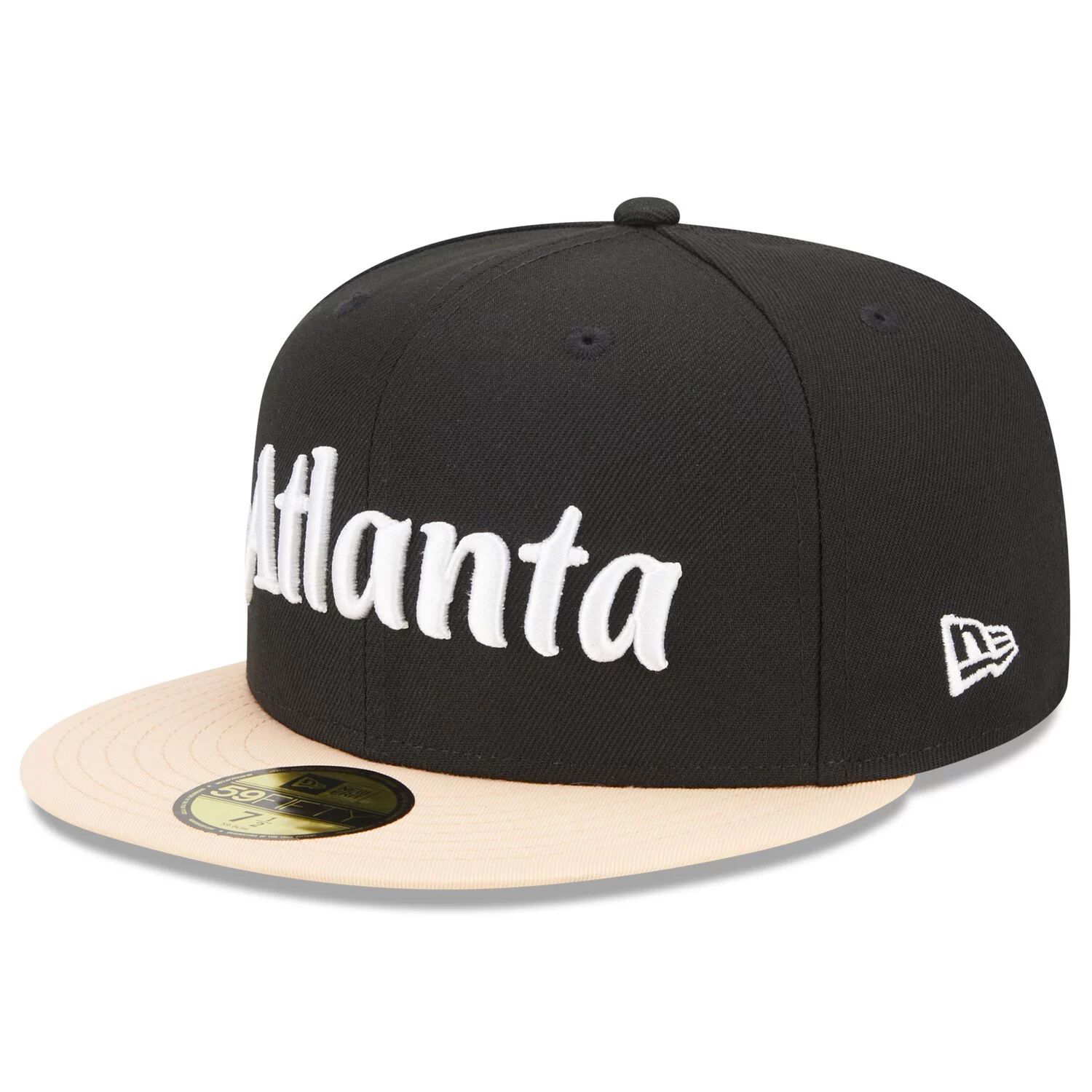 

Мужская облегающая шляпа New Era Black Atlanta Hawks 2022/23 City Edition Official 59FIFTY