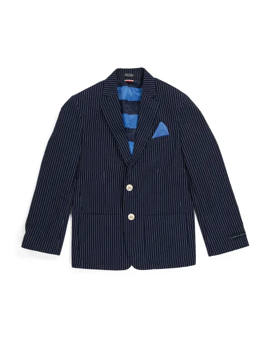 Куртка в полоску с добби из жатого хлопка для мальчиков Big Boys Tommy Hilfiger, синий
Куртка в полоску с добби из жатого хлопка для мальчиков Big Boys Tommy Hilfiger, синий