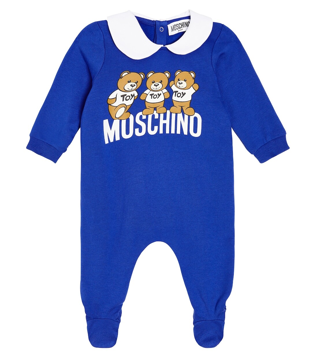 Комбинезон из хлопкового джерси с плюшевым мишкой для малыша Moschino Kids, синий
Комбинезон из хлопкового джерси с плюшевым мишкой для малыша Moschino Kids, синий