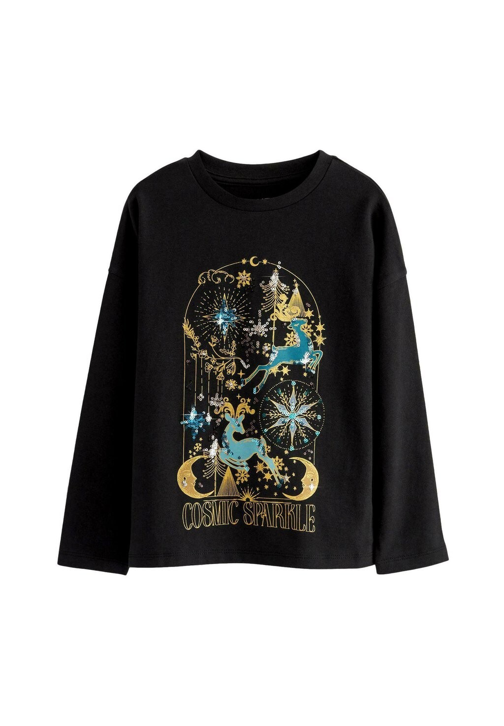 Футболка с длинным рукавом Sequin Christmas Next, цвет black gold cosmic reindeer
Футболка с длинным рукавом Sequin Christmas Next, цвет black gold cosmic reindeer