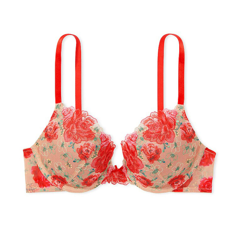 Бюстгальтер Victoria's Secret Dream Angels Lightly Lined Floral Embroidery Demi, красный/мультиколор
Бюстгальтер Victoria's Secret Dream Angels Lightly Lined Floral Embroidery Demi, красный/мультиколор