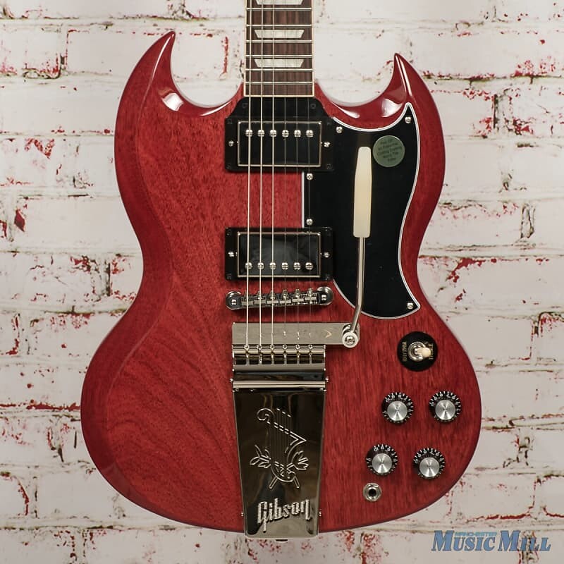 Электрогитара Gibson SG Standard '61 Maestro Vibrola Electric Guitar Vintage Cherry
Электрогитара Gibson SG Standard '61 Maestro Vibrola Electric Guitar Vintage Cherry