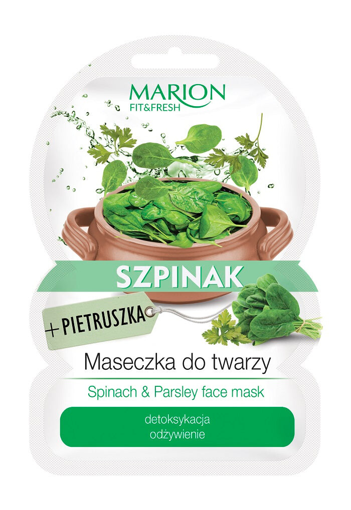Marion Fit&Fresh Face Mask маска для лица детоксикация и питание Шпинат и петрушка 9г
Marion Fit&Fresh Face Mask маска для лица детоксикация и питание Шпинат и петрушка 9г