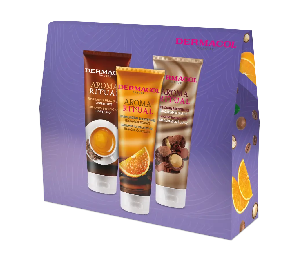 Dermacol Aroma Ritual набор: гель для душа с трюфелями из макадамии, 250 мл + гель для душа с бельгийским шоколадом, 250 мл + гель для душа «кофейный шот», 250 мл
Dermacol Aroma Ritual набор: гель для душа с трюфелями из макадамии, 250 мл + гель для душа с бельгийским шоколадом, 250 мл + гель для душа «кофейный шот», 250 мл