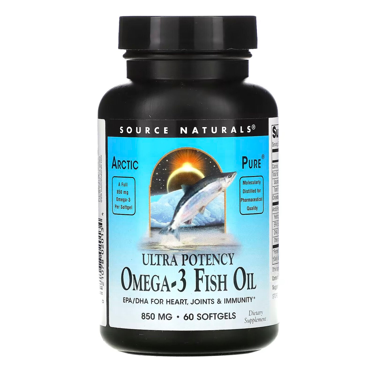 Source Naturals, Arctic Pure, омега-3 и рыбий жир, повышенная эффективность, 850 мг, 60 мягких таблеток
Source Naturals, Arctic Pure, омега-3 и рыбий жир, повышенная эффективность, 850 мг, 60 мягких таблеток