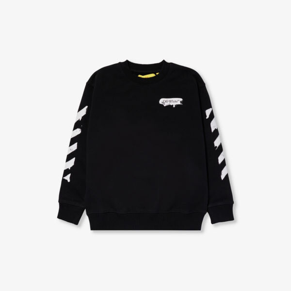 Толстовка свободного кроя из смесового хлопка с фирменным принтом 4–12 лет Off-White, черный
Толстовка свободного кроя из смесового хлопка с фирменным принтом 4–12 лет Off-White, черный