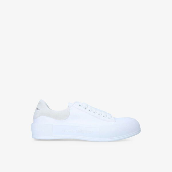 Низкие кроссовки из парусины и замши deck с закрытым носком Alexander Mcqueen, белый
Низкие кроссовки из парусины и замши deck с закрытым носком Alexander Mcqueen, белый