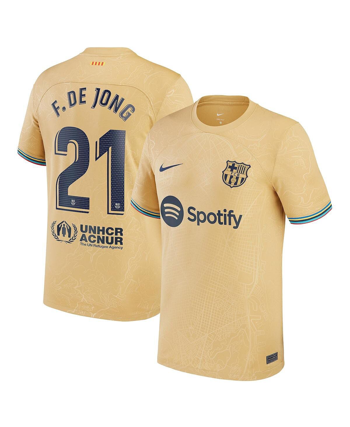 Мужская желтая джерси frenkie de jong барселона 2022/23 выездная копия игрока Nike
Мужская желтая джерси frenkie de jong барселона 2022/23 выездная копия игрока Nike