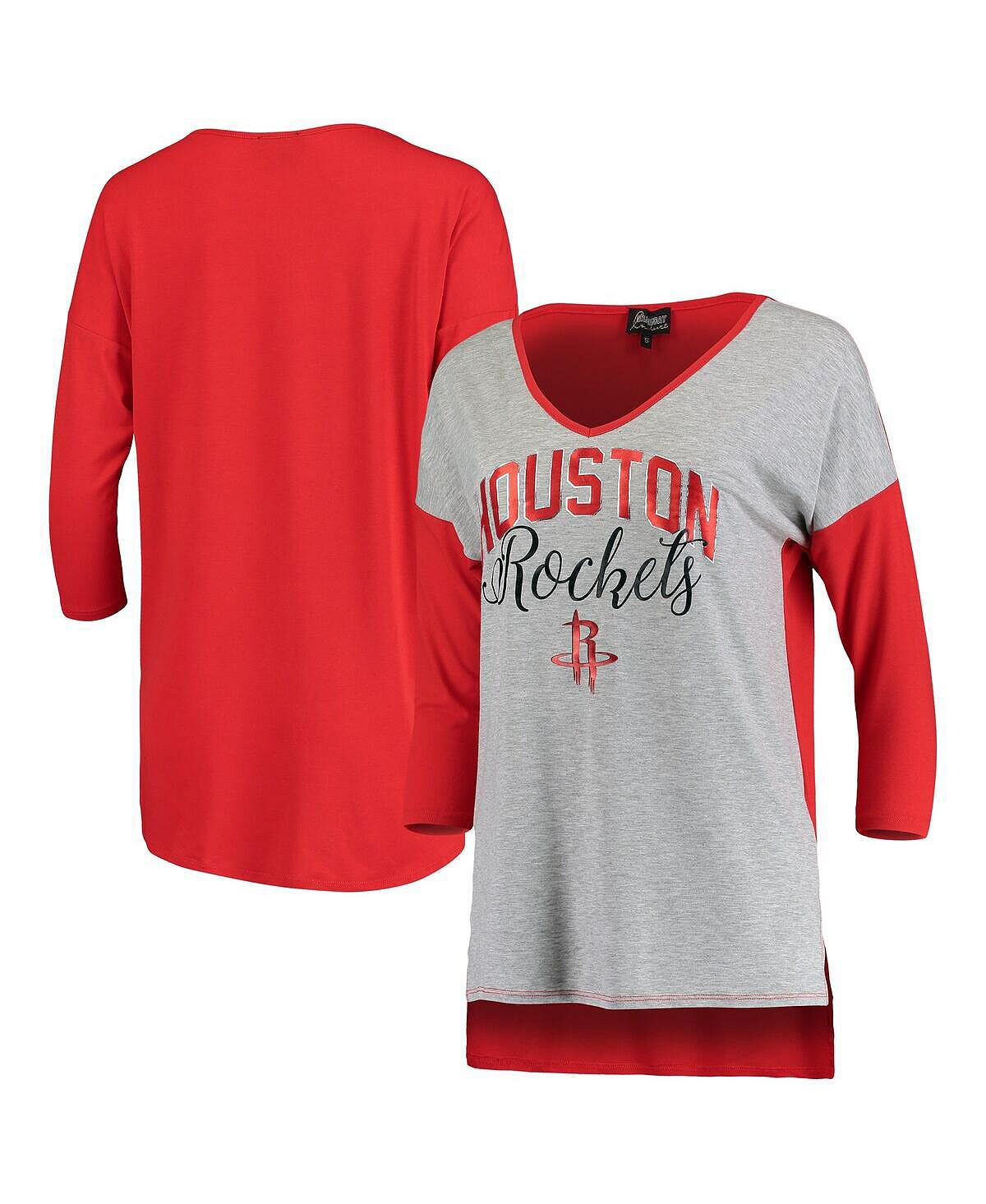 Женская серая футболка Houston Rockets Meet Your Match с цветными блоками, рукавами 3/4, трехслойная футболка с v-образным вырезом Gameday Couture
Женская серая футболка Houston Rockets Meet Your Match с цветными блоками, рукавами 3/4, трехслойная футболка с v-образным вырезом Gameday Couture