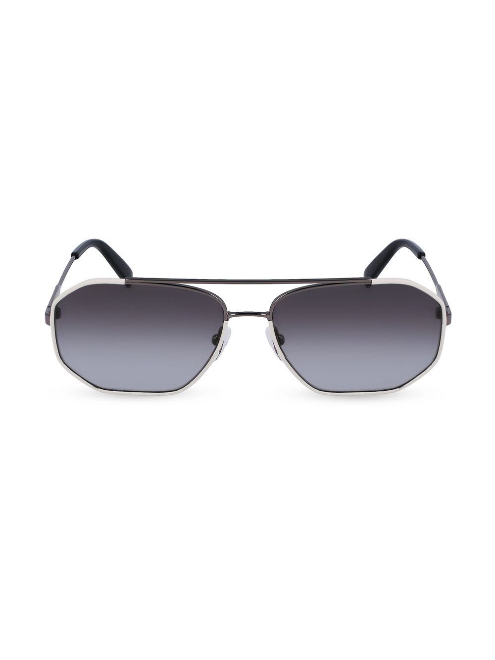 Металлические солнцезащитные очки Fashion Image 60MM Navigator FERRAGAMO, белый 
Металлические солнцезащитные очки Fashion Image 60MM Navigator FERRAGAMO, белый