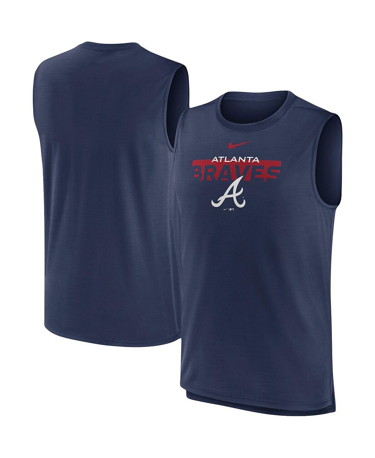 Мужская темно-синяя майка atlanta braves knockout stack exceed performance muscle Nike, синий
Мужская темно-синяя майка atlanta braves knockout stack exceed performance muscle Nike, синий