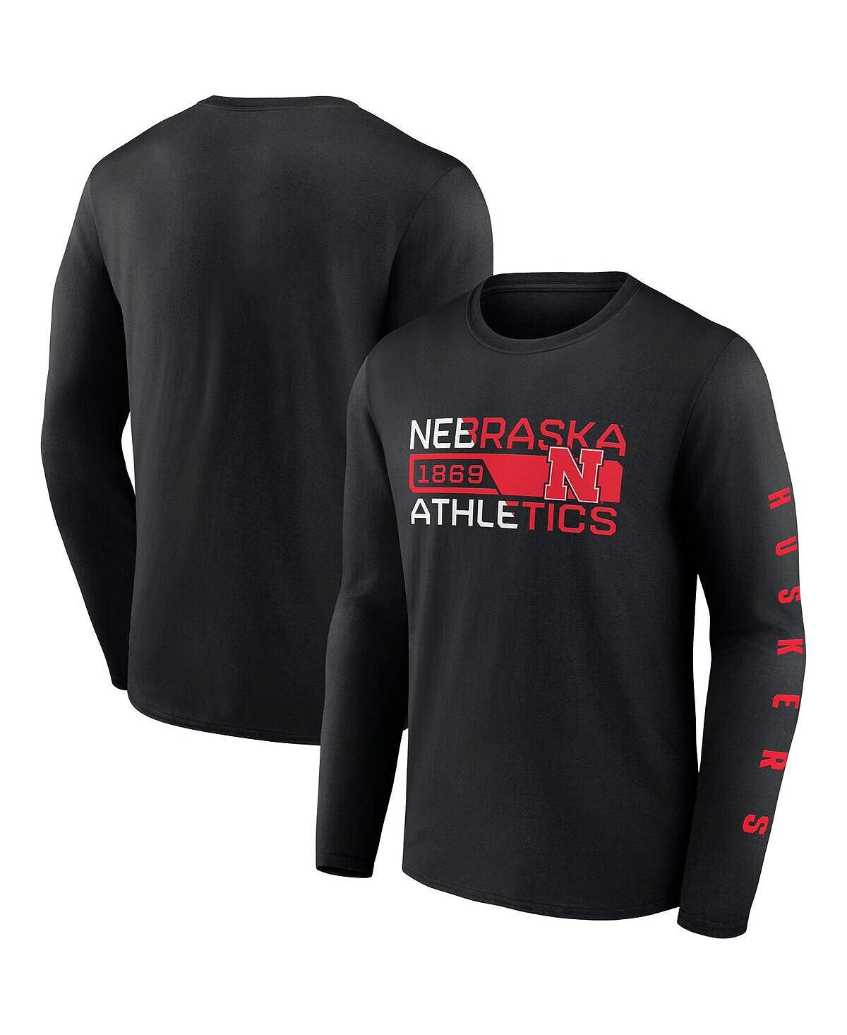 Мужская черная футболка с длинным рукавом nebraska huskers broad jump 2-hit Fanatics, черный
Мужская черная футболка с длинным рукавом nebraska huskers broad jump 2-hit Fanatics, черный