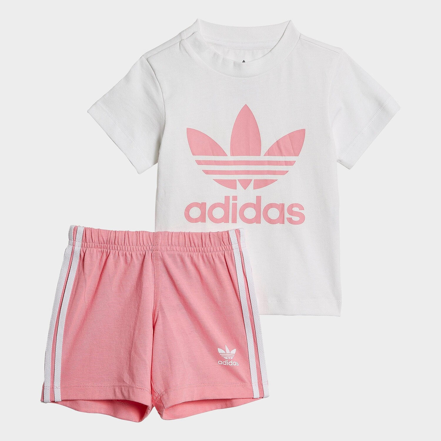 Комплект из футболки и шорт с трилистником Adidas Originals для девочек для новорожденных и малышей, розовый
Комплект из футболки и шорт с трилистником Adidas Originals для девочек для новорожденных и малышей, розовый