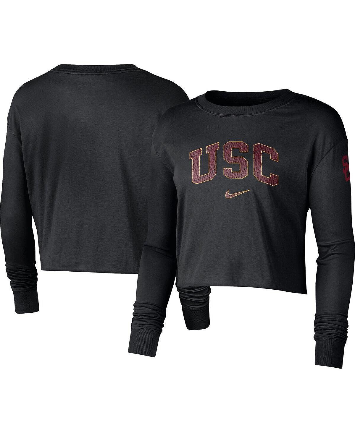Женская черная укороченная футболка с длинным рукавом и логотипом usc trojans 2-hit Nike, черный
Женская черная укороченная футболка с длинным рукавом и логотипом usc trojans 2-hit Nike, черный