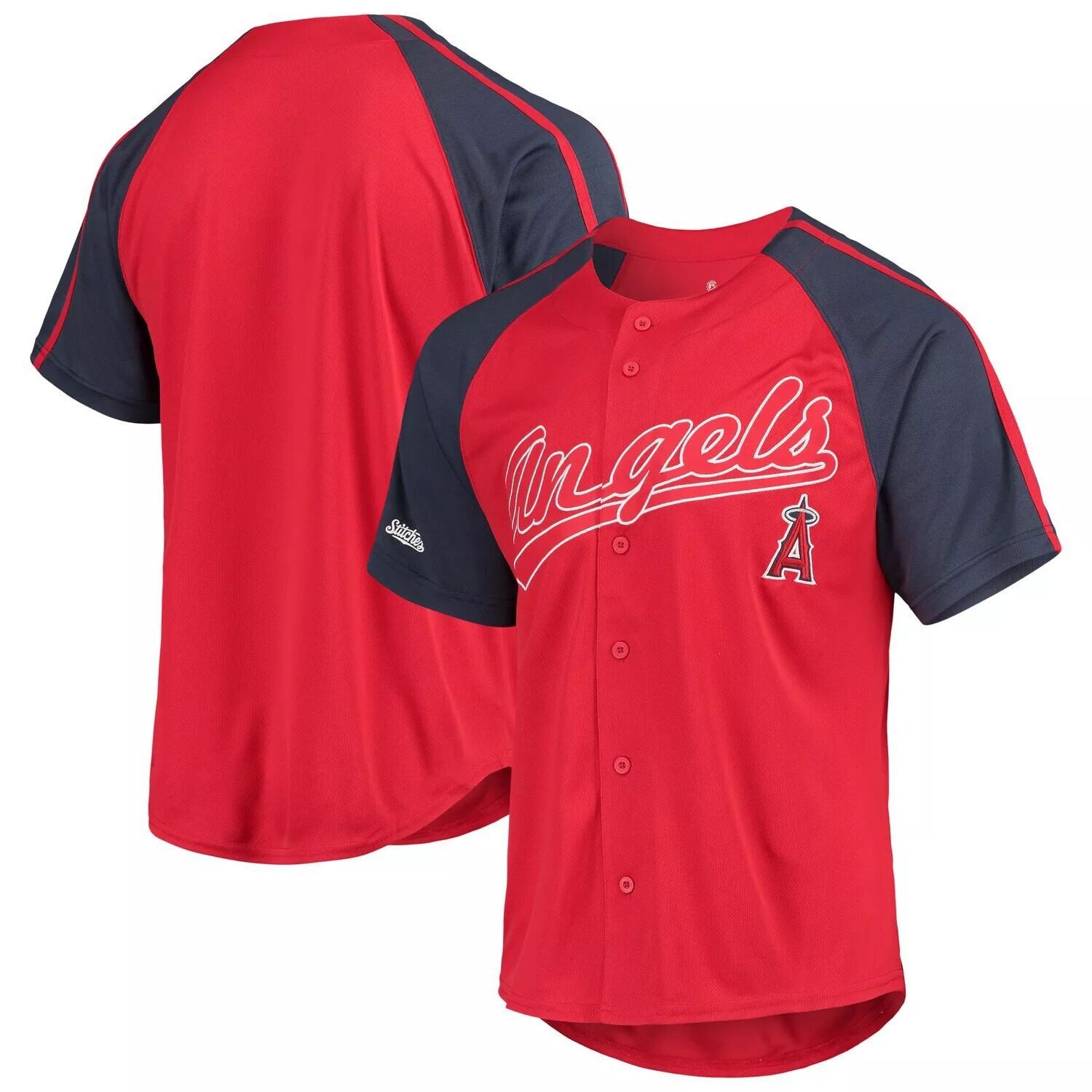 Мужская красная копия реглан на пуговицах Los Angeles Angels Stitches Джерси, Красный
Мужская красная копия реглан на пуговицах Los Angeles Angels Stitches Джерси, Красный