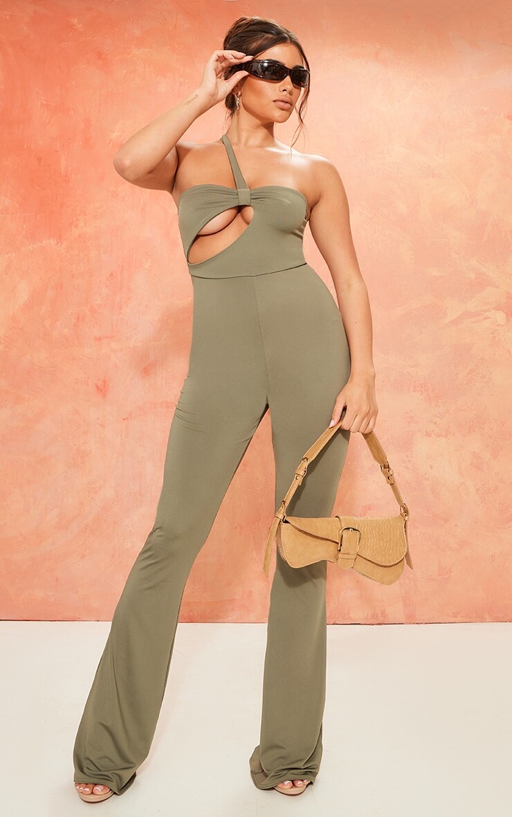 PrettyLittleThing Матовый облегающий комбинезон цвета хаки с вырезами на одно плечо
PrettyLittleThing Матовый облегающий комбинезон цвета хаки с вырезами на одно плечо
