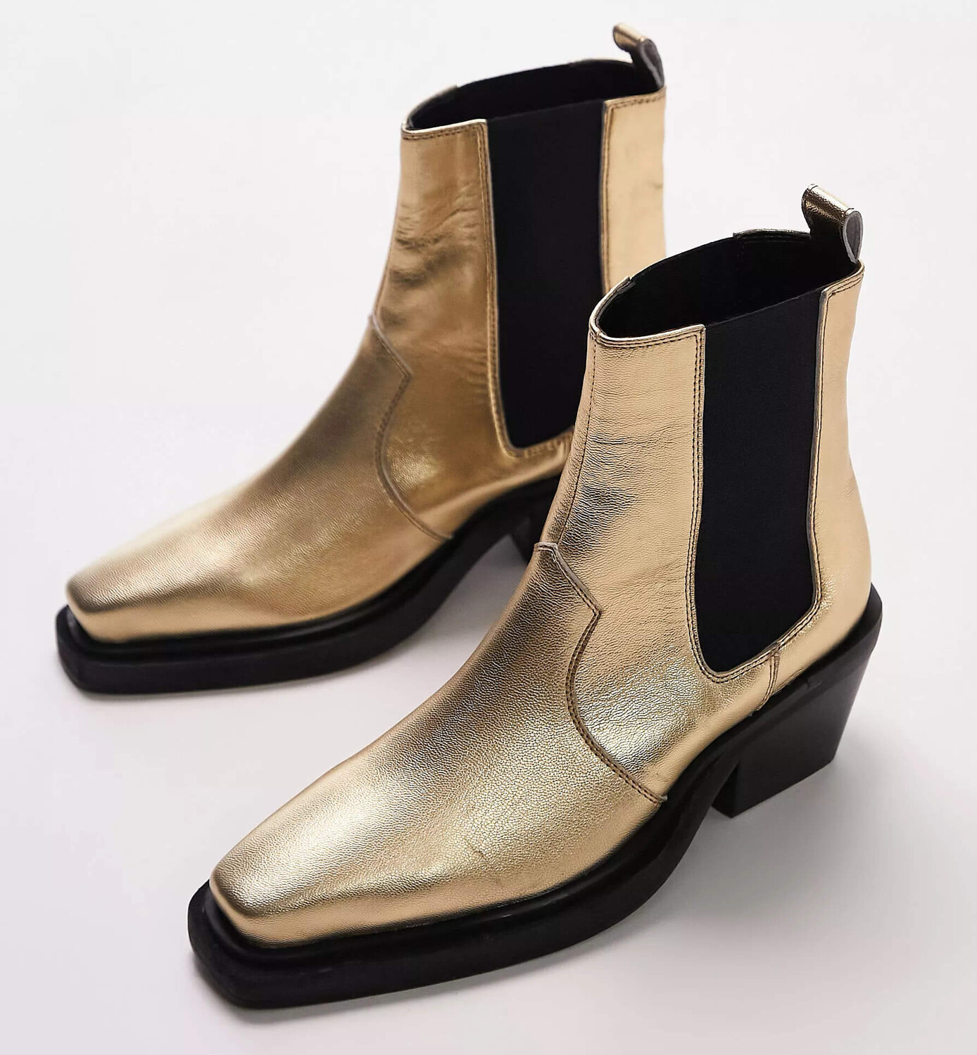 Кожаные ботинки без застежки с широкой посадкой Topshop Maeve Western Ankle, золотой, Желтый
Кожаные ботинки без застежки с широкой посадкой Topshop Maeve Western Ankle, золотой, Желтый