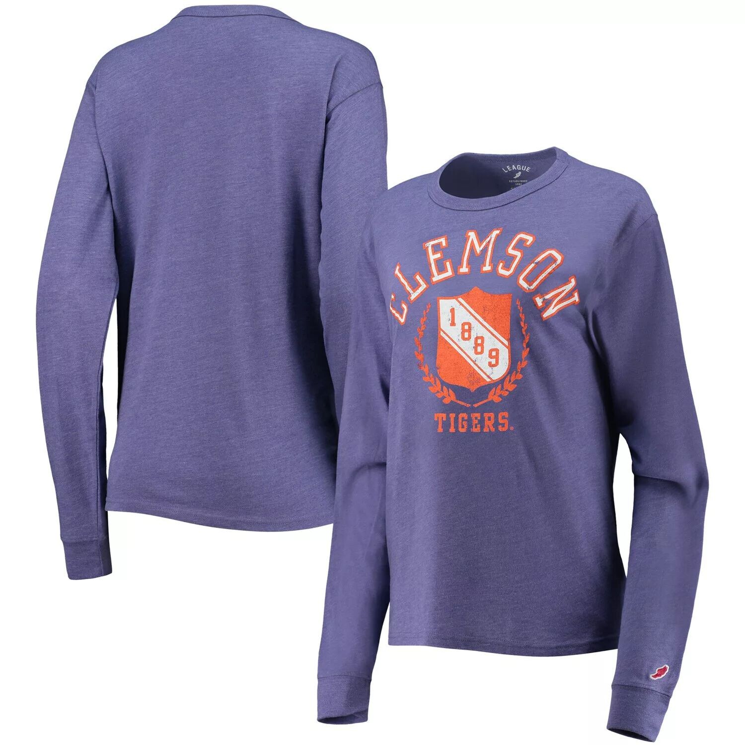 Женская лига, студенческая одежда, фиолетовая футболка Clemson Tigers Seal Victory Falls, объемная футболка из трех смесей с длинными рукавами и принтом, Фиолетовый
Женская лига, студенческая одежда, фиолетовая футболка Clemson Tigers Seal Victory Falls, объемная футболка из трех смесей с длинными рукавами и принтом, Фиолетовый