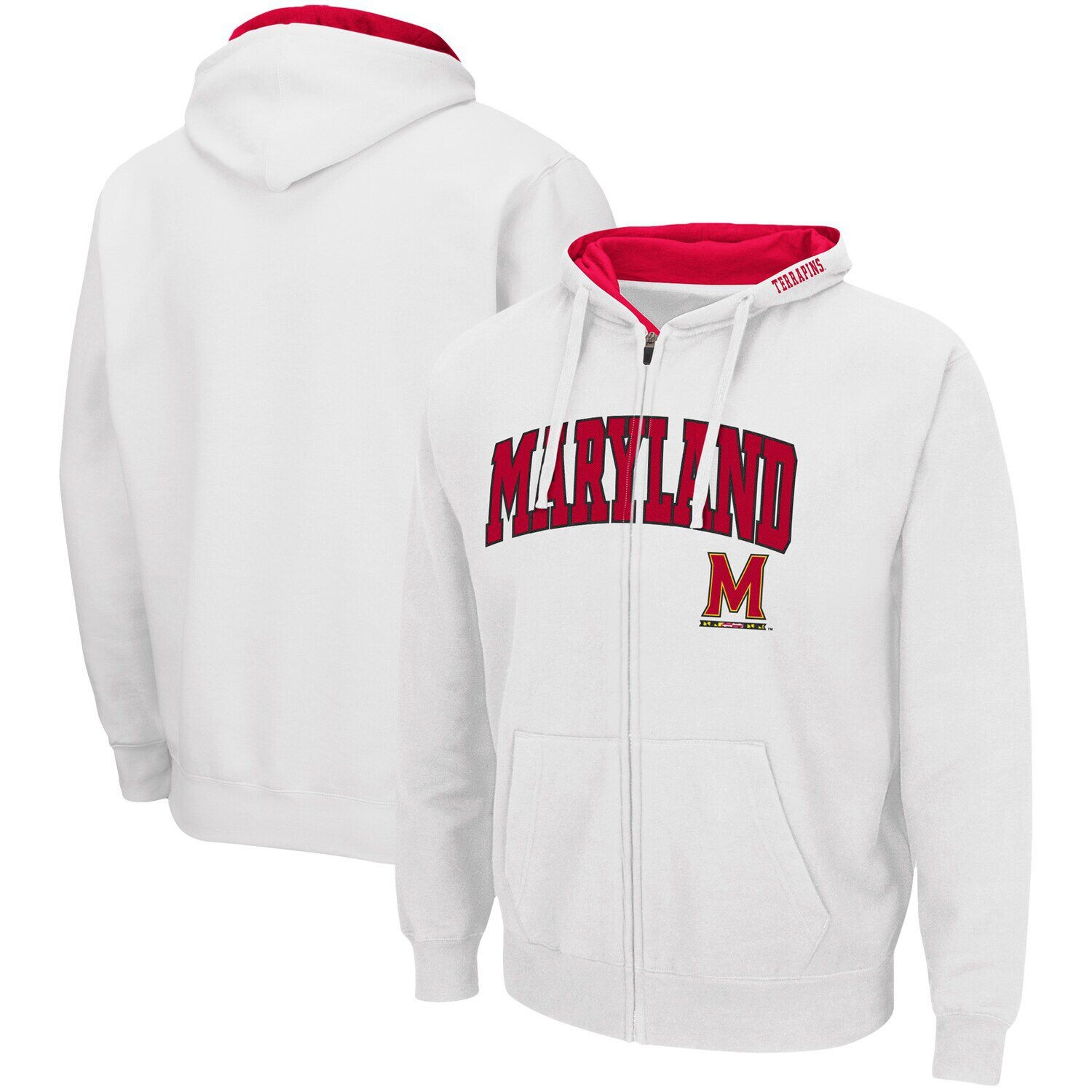 Мужская белая толстовка с молнией во всю длину Maryland Terrapins Arch & Logo 3.0 Colosseum, Белый
Мужская белая толстовка с молнией во всю длину Maryland Terrapins Arch & Logo 3.0 Colosseum, Белый