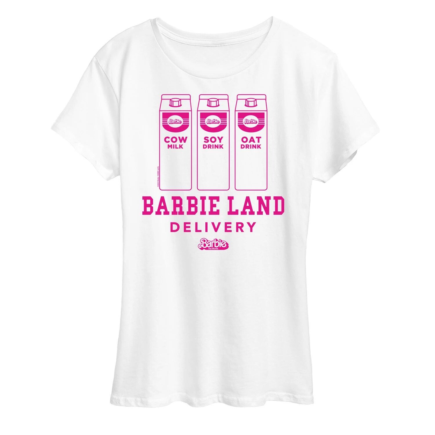 Футболка с рисунком Barbie The Movie Barbie Land Delivery Milk для детей Juniors Barbie, белый
Футболка с рисунком Barbie The Movie Barbie Land Delivery Milk для детей Juniors Barbie, белый