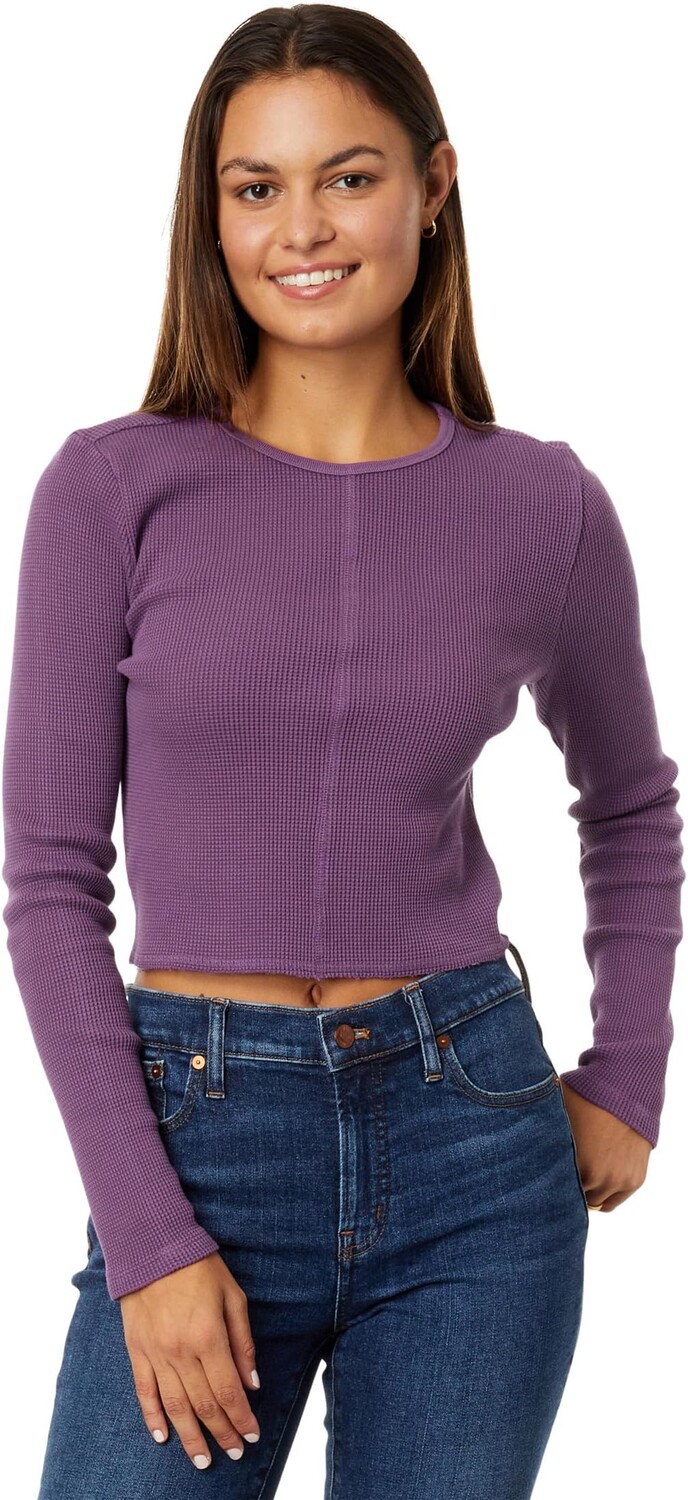 Укороченная футболка вафельной вязки с круглым вырезом Madewell, цвет Grape Juice
Укороченная футболка вафельной вязки с круглым вырезом Madewell, цвет Grape Juice