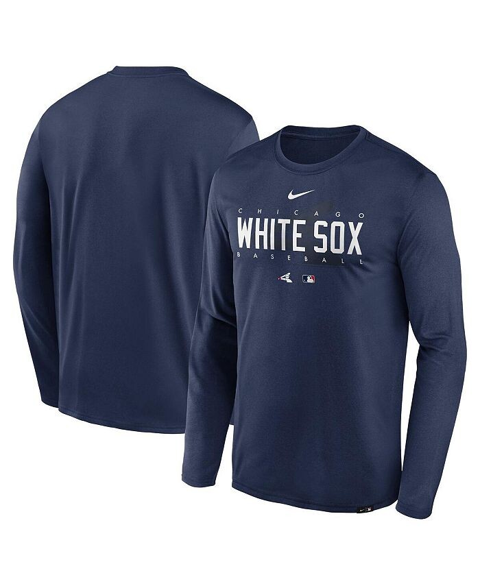 Мужская темно-синяя футболка с длинным рукавом Chicago White Sox Authentic Collection Team Logo Legend Performance Nike, синий
Мужская темно-синяя футболка с длинным рукавом Chicago White Sox Authentic Collection Team Logo Legend Performance Nike, синий
