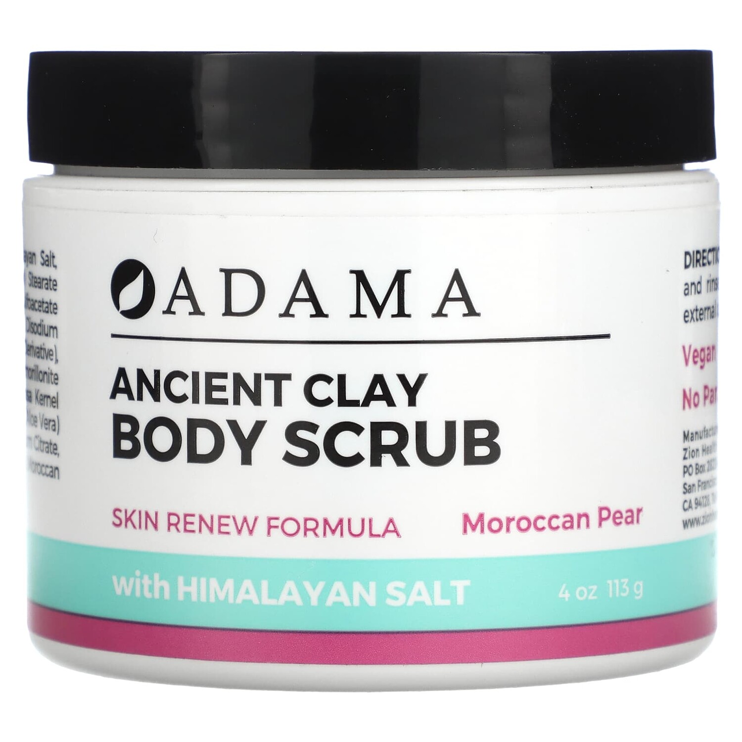 Adama, Ancient Clay, скраб для тела, марокканская груша, 113 г (4 унции), Zion Health
Adama, Ancient Clay, скраб для тела, марокканская груша, 113 г (4 унции), Zion Health