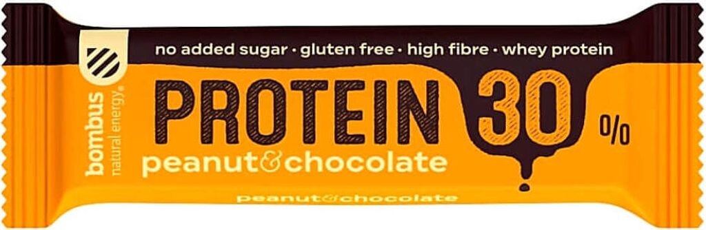 Bombus Protein 30% 50 г Арахисовый шоколад / Батончики, печенье и пирожные / Протеиновый батончик без глютена, без добавления сахара и пальмового масла
Bombus Protein 30% 50 г Арахисовый шоколад / Батончики, печенье и пирожные / Протеиновый батончик без глютена, без добавления сахара и пальмового масла