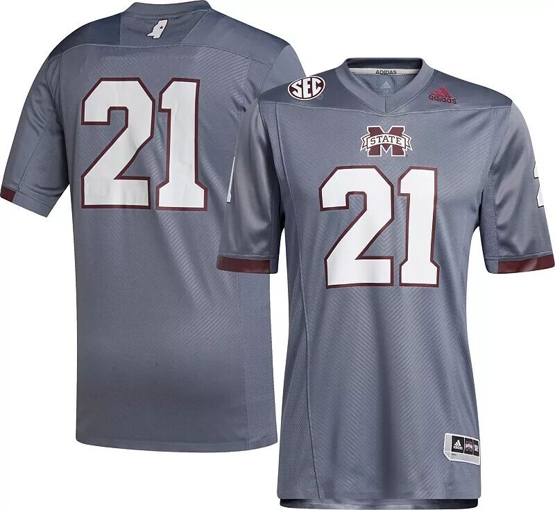 Мужская серая футболка Adidas Mississippi State Bulldogs #21 Concrete Building в стиле ретро с обратной репликой
Мужская серая футболка Adidas Mississippi State Bulldogs #21 Concrete Building в стиле ретро с обратной репликой