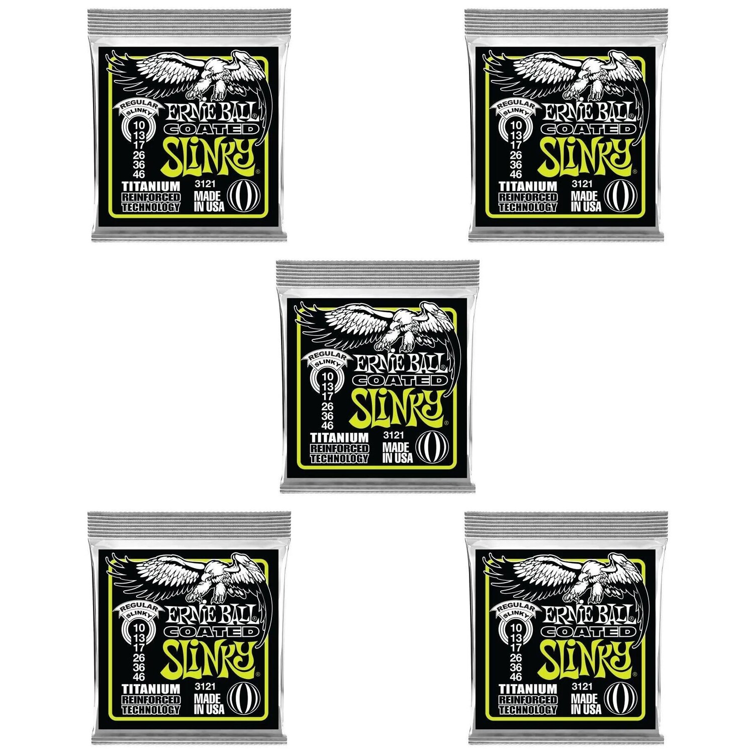 Ernie Ball 3121 Обычные струны для электрогитары RPS с обтягивающим покрытием из титана — .010-.046 (5 шт. в упаковке)
Ernie Ball 3121 Обычные струны для электрогитары RPS с обтягивающим покрытием из титана — .010-.046 (5 шт. в упаковке)